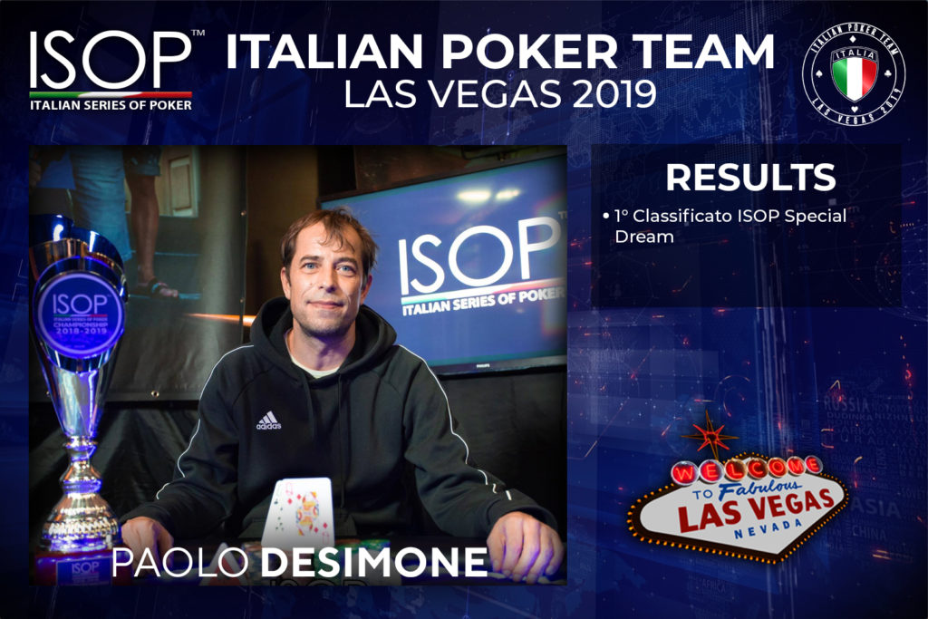 italian poker team isop las vegas Paolo Desimone